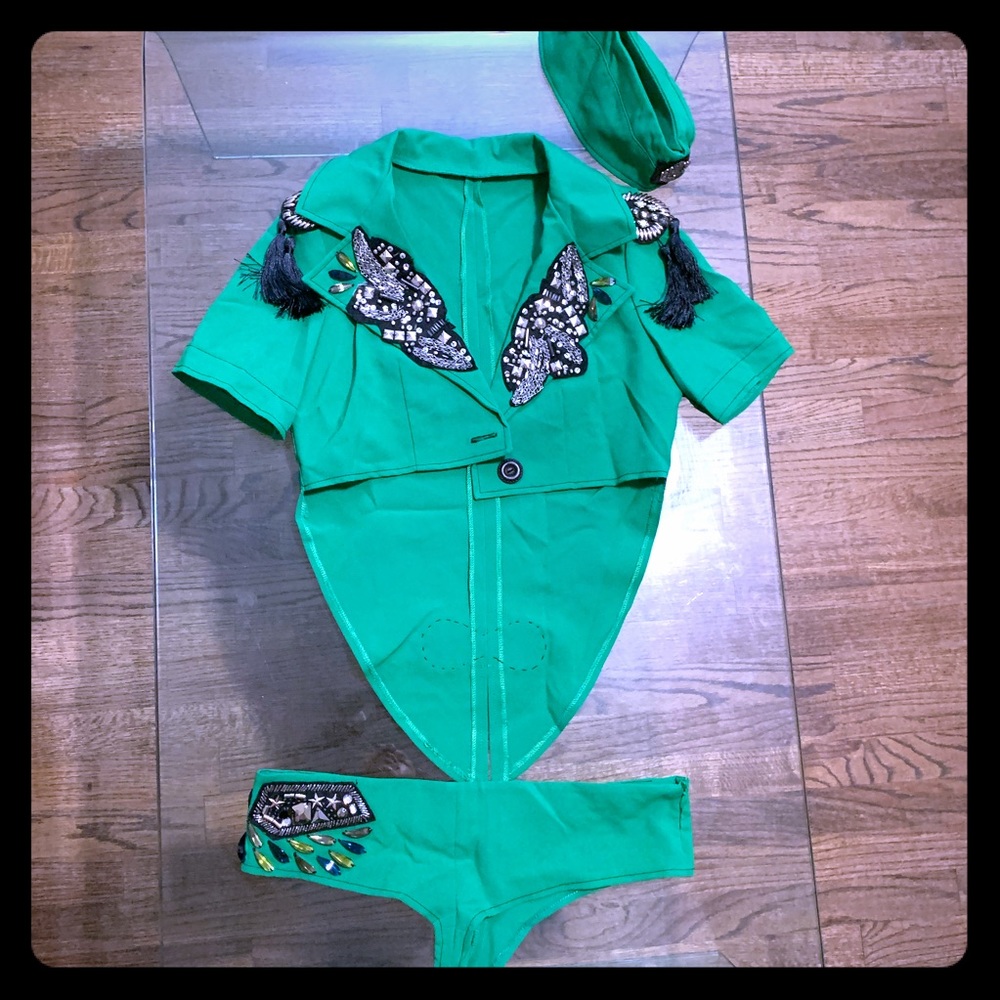 Burning Man military outfit with epaulettes